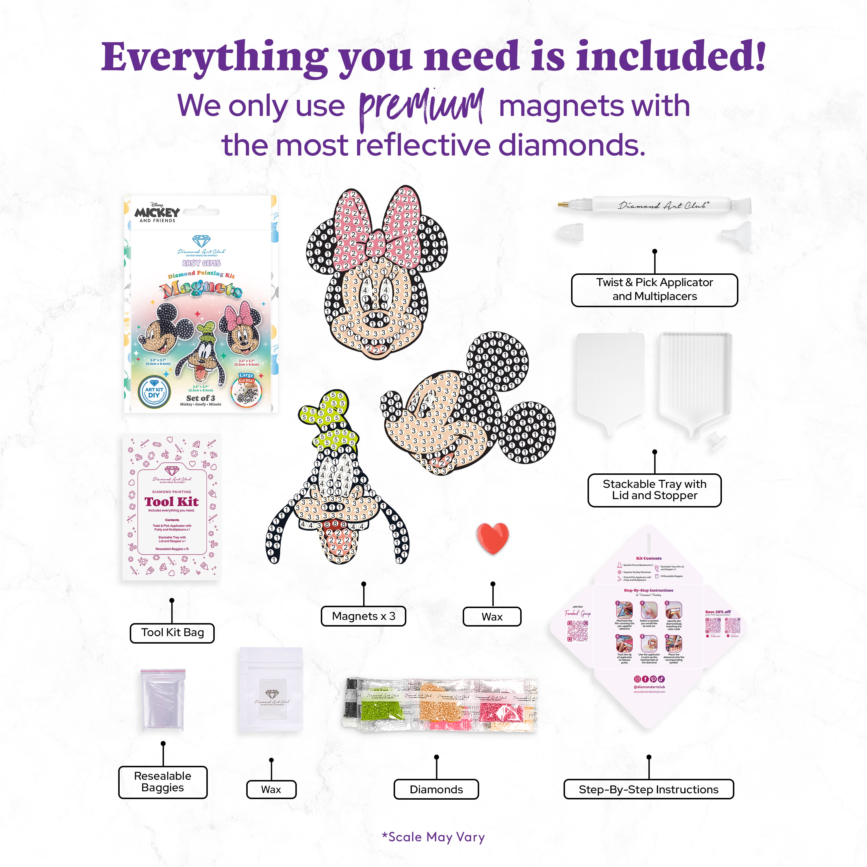 Easy Gem™ Magnets - Mickey and Friends™ (Set of 3)