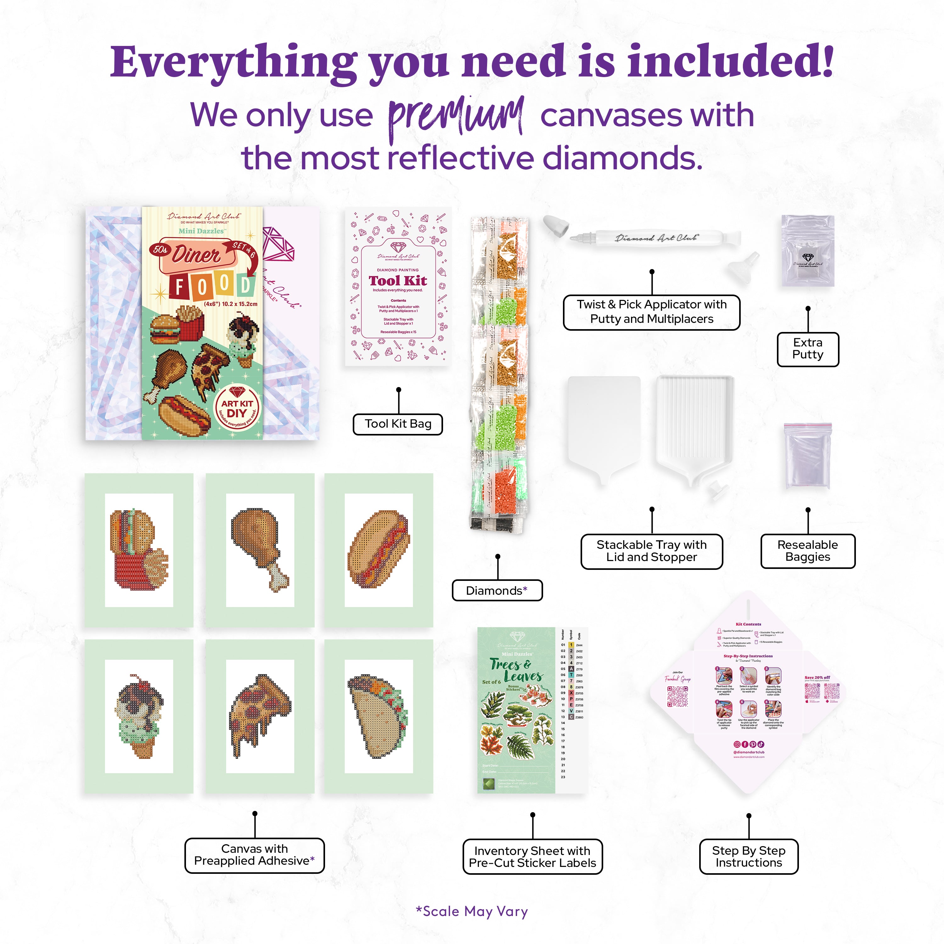 Mini Dazzles™ - 50s Diner Food